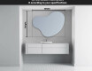Neregulārais spogulis ar LED apgaismojumu dekoratīvs dizains N221 #3