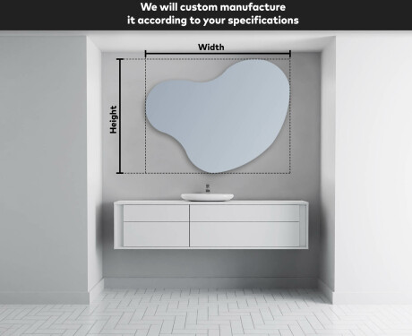 Neregulārais spogulis ar LED apgaismojumu dekoratīvs dizains N221 #3