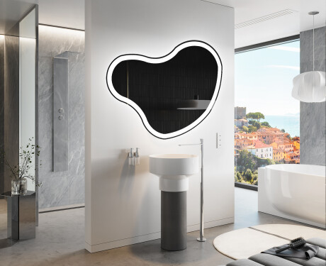 Neregulārais spogulis ar LED apgaismojumu dekoratīvs dizains N222 #9