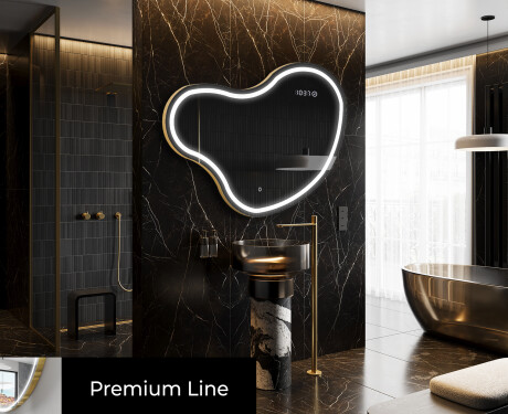 Lustro asymetryczne łazienkowe podświetlane LED N223 #3