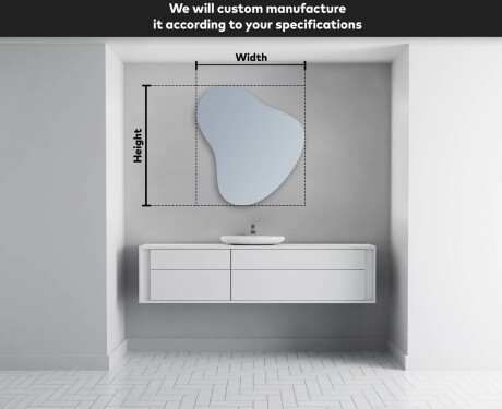 Neregulārais spogulis ar LED apgaismojumu, dekoratīvs dizains V221 #4