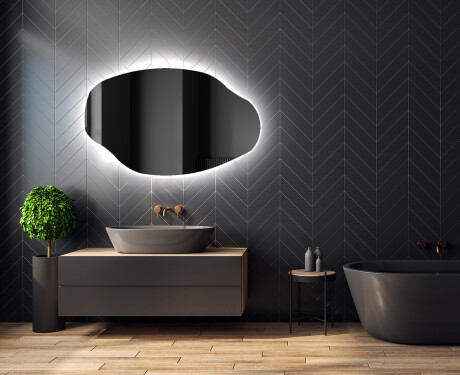 Neregulārais spogulis ar LED apgaismojumu, dekoratīvs dizains O221 #2