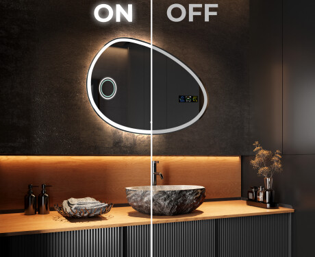 Neregulārais spogulis ar LED apgaismojumu dekoratīvs dizains H222 #3