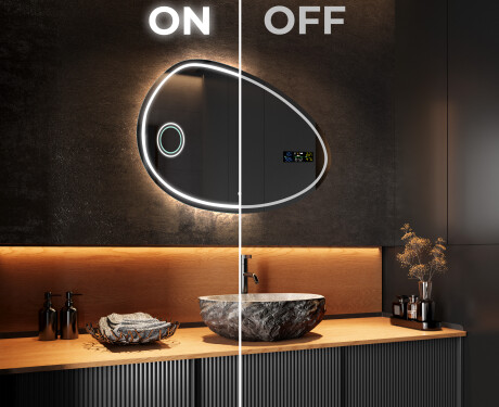 Neregulārais spogulis ar LED apgaismojumu dekoratīvs dizains H223 #3