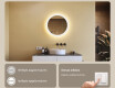 Apaļš vannas istabas spogulis ar LED apgaismojumu 60 cm ar dubulto krāsu, skārienjutīgais slēdzis #4
