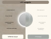 Apaļš vannas istabas spogulis ar LED apgaismojumu 60 cm ar dubulto krāsu, skārienjutīgais slēdzis #6