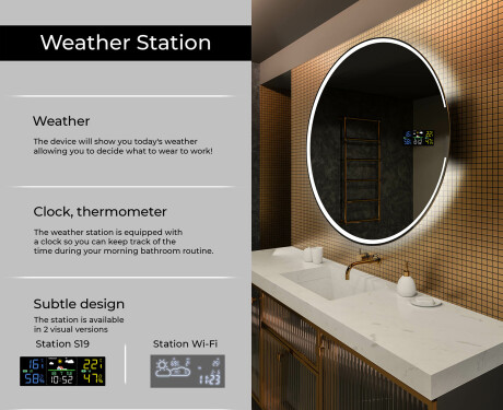 Apaļš LED vannas istabas spogulis ar aizmugurējo apgaismojumu L123 #2
