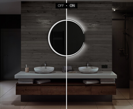 Apaļš LED vannas istabas spogulis ar aizmugurējo apgaismojumu L123 #5