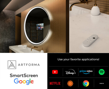 Apaļš LED vannas istabas spogulis ar aizmugurējo apgaismojumu L123 #7