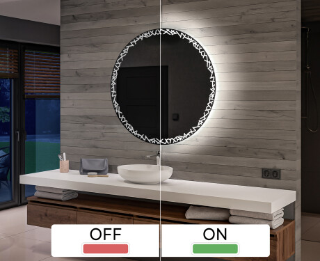 Okrągłe lustro łazienkowe podświetlane LED na baterie L115 #3