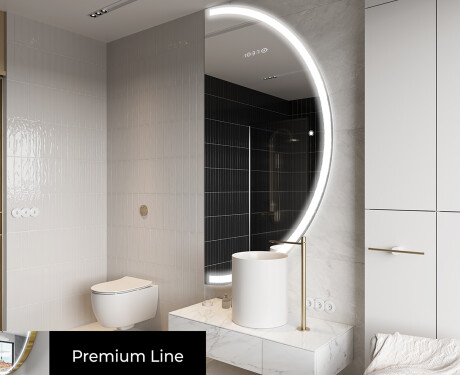 Pusapaļš spogulis ar LED apgaismojumu A222 #3