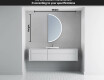 Pusapaļš spogulis ar LED apgaismojumu A222 #4