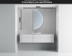 Pusapaļš spogulis ar LED apgaismojumu A223 #5