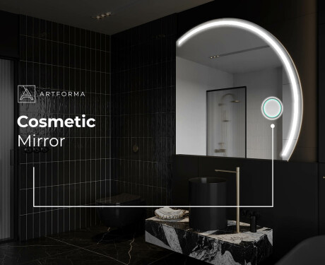 Pusapaļš spogulis ar LED apgaismojumu Q223 #6