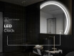 Pusapaļš spogulis ar LED apgaismojumu Q223 #9