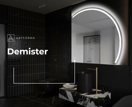 Pusapaļš spogulis ar LED apgaismojumu Q223 #9
