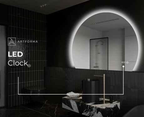 Pusapļa spogulis LED izgaismots sienas spogulis W221 #8