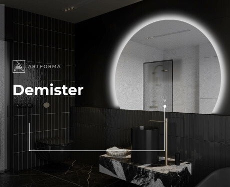 Pusapļa spogulis LED izgaismots sienas spogulis W221 #9