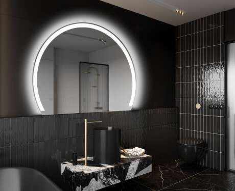 Pusapaļš spogulis ar LED apgaismojumu W222