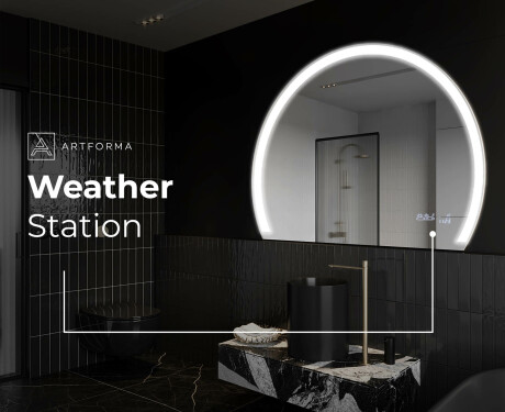 Pusapaļš spogulis ar LED apgaismojumu W222 #8