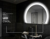 Pusapaļš spogulis ar LED apgaismojumu W222 #9