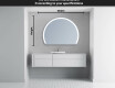 Pusapaļš spogulis ar LED apgaismojumu W222 #4