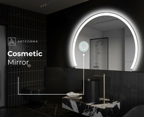 Pusapaļš spogulis ar LED apgaismojumu W222 #5