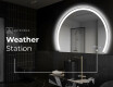 Pusapaļš spogulis ar LED apgaismojumu W222 #7
