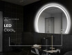 Pusapļa spogulis LED izgaismots sienas spogulis W223 #9