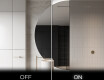 Pusapaļš spogulis ar LED apgaismojumu D221 #3