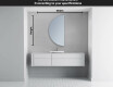 Pusapaļš spogulis ar LED apgaismojumu D221 #4