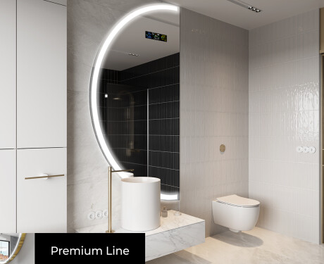 Pusapaļš spogulis ar LED apgaismojumu D222 #3