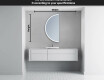 Pusapaļš spogulis ar LED apgaismojumu D222 #4