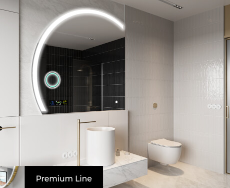 Pusapaļš spogulis ar LED apgaismojumu X222 #3