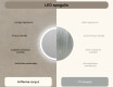 Okrągłe Lustro Łazienkowe Podświetlane 60cm z zimną barwą LED 7000K, ciepłą barwą 3000K lub barwą neutralną 4500K #6