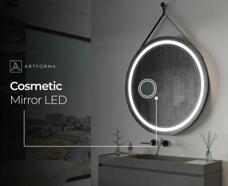 Apaļš piekaramais spogulis ar apgaismojumu L33 #8