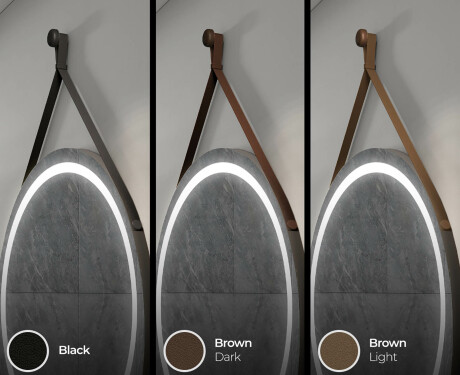 Apaļš piekaramais spogulis ar apgaismojumu L96 #7