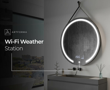 Apaļš piekaramais spogulis ar apgaismojumu L96 #8