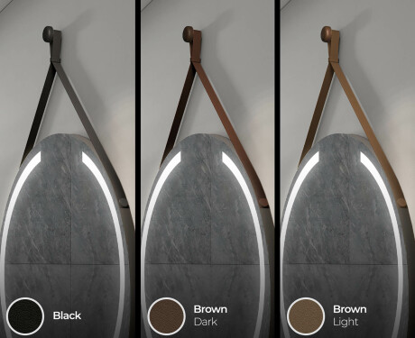 Apaļš piekaramais spogulis ar apgaismojumu L97 #7