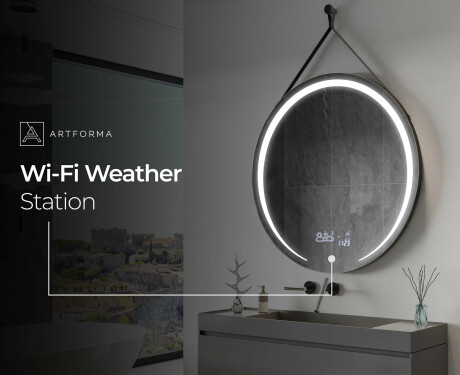 Apaļš piekaramais spogulis ar apgaismojumu L98 #8