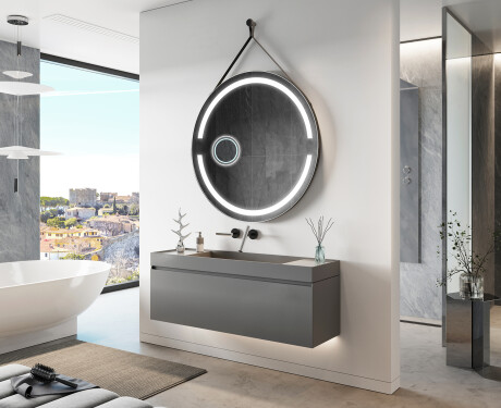 Apaļš piekaramais spogulis ar apgaismojumu L118