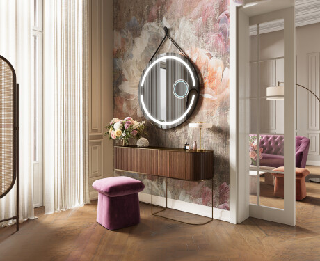 Apaļš piekaramais spogulis ar apgaismojumu L118 #6