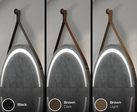 Apaļš piekaramais spogulis ar apgaismojumu L118 #7