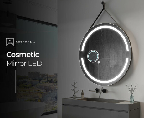 Apaļš piekaramais spogulis ar apgaismojumu L118 #8