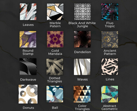 Okrągłe podświetlane lustro dekoracyjne LED do łazienki - Abstract Seamless #7