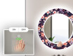 Okrągłe lustro do łazienki dekoracyjne z oświetleniem LED - Elegant Flowers #4