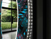 Okrągłe lustro do łazienki dekoracyjne z oświetleniem LED  - Fluo Tropic #9