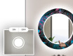 Okrągłe lustro do łazienki dekoracyjne z oświetleniem LED  - Fluo Tropic #3