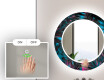 Okrągłe lustro do łazienki dekoracyjne z oświetleniem LED  - Fluo Tropic #4