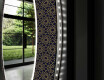 Okrągłe Lustro Łazienkowe Dekoracyjne Podświetlane LED Ornament #8